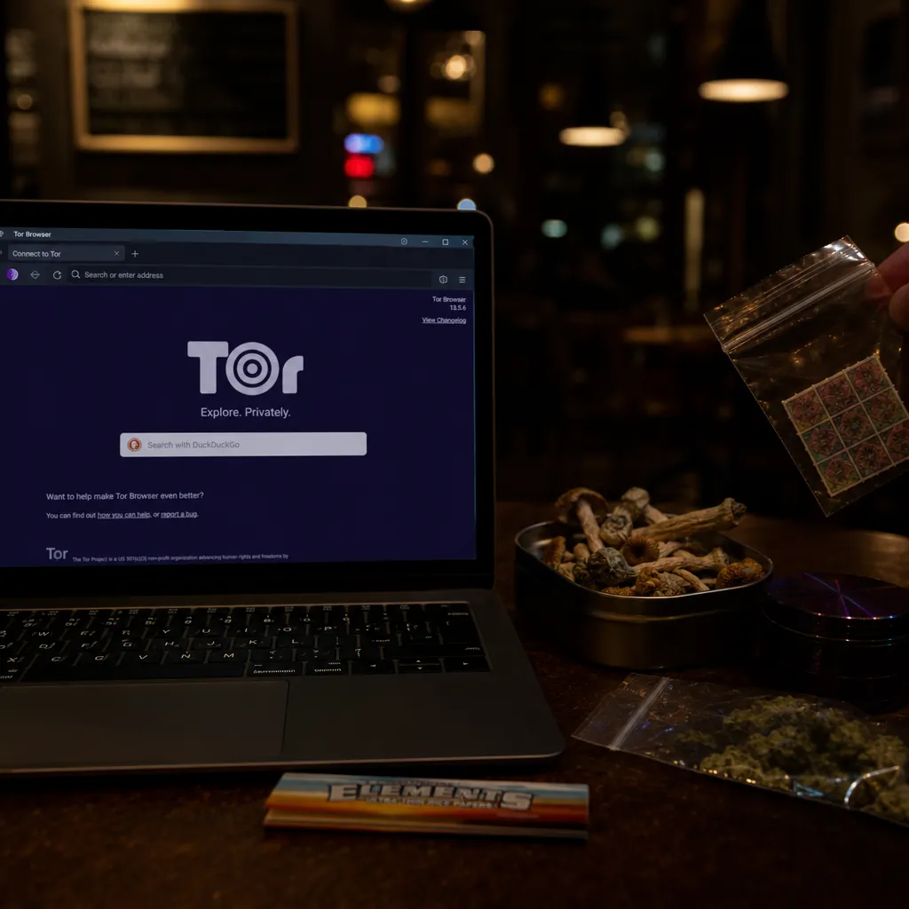 Dark web market interface preview