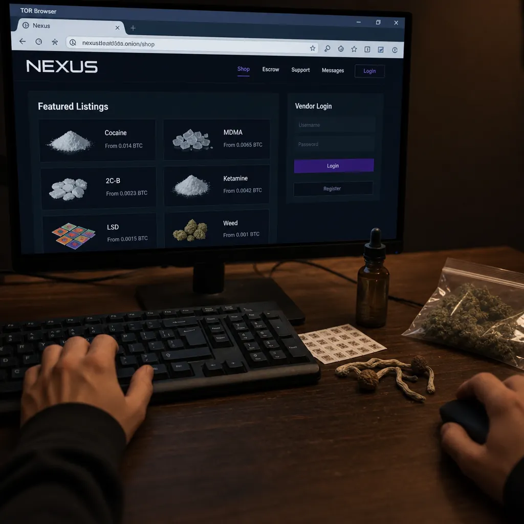 Darknet site interface preview